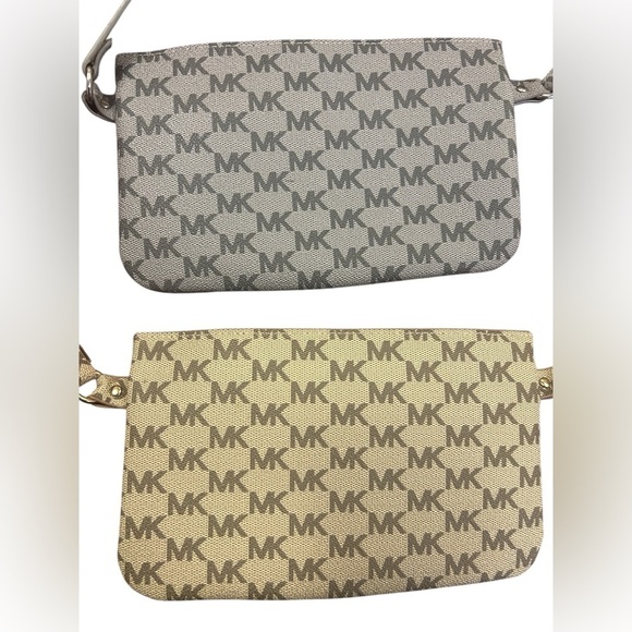 Michael Kors Women's Adjustable Belt Bag, 2pc Bundle,Grey (L),Lt. Brown (XL) - Picture 4 of 10